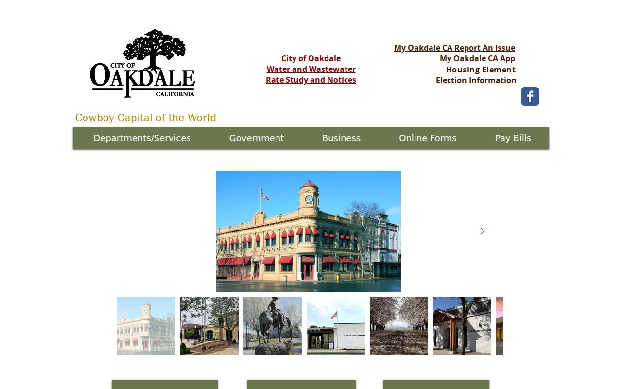 Oakdale residents directory view of the official City of Oakdale portal