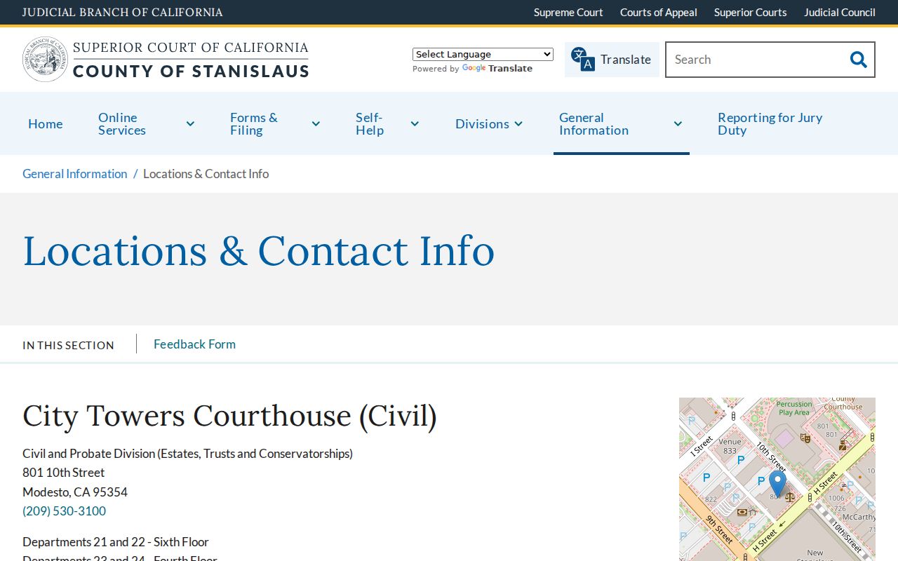 Oakdale resident lookup court locations and clerk contacts