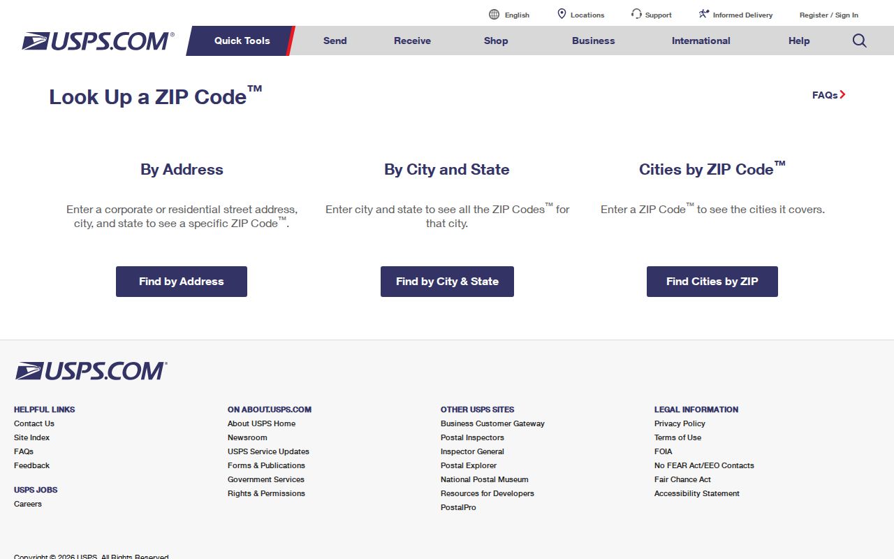 Oakdale ZIP code directory USPS ZIP Code Lookup